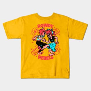 Cool Vintage "Rowdy Rebels" Rockabilly Kids T-Shirt